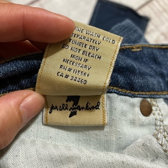 7 FOR ALL MANKIND women’s boot cut flare denim jeans size 27 Vintage Y2K GUC - Picture 11 of 16